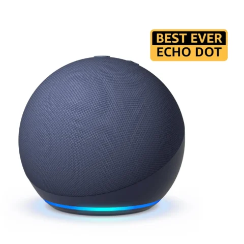 Amazon Echo Dot (5th Gen) | Smart speaker with vibrant sound, Motion Detection, Temperature Sensor, Alexa and Bluetooth| Blue