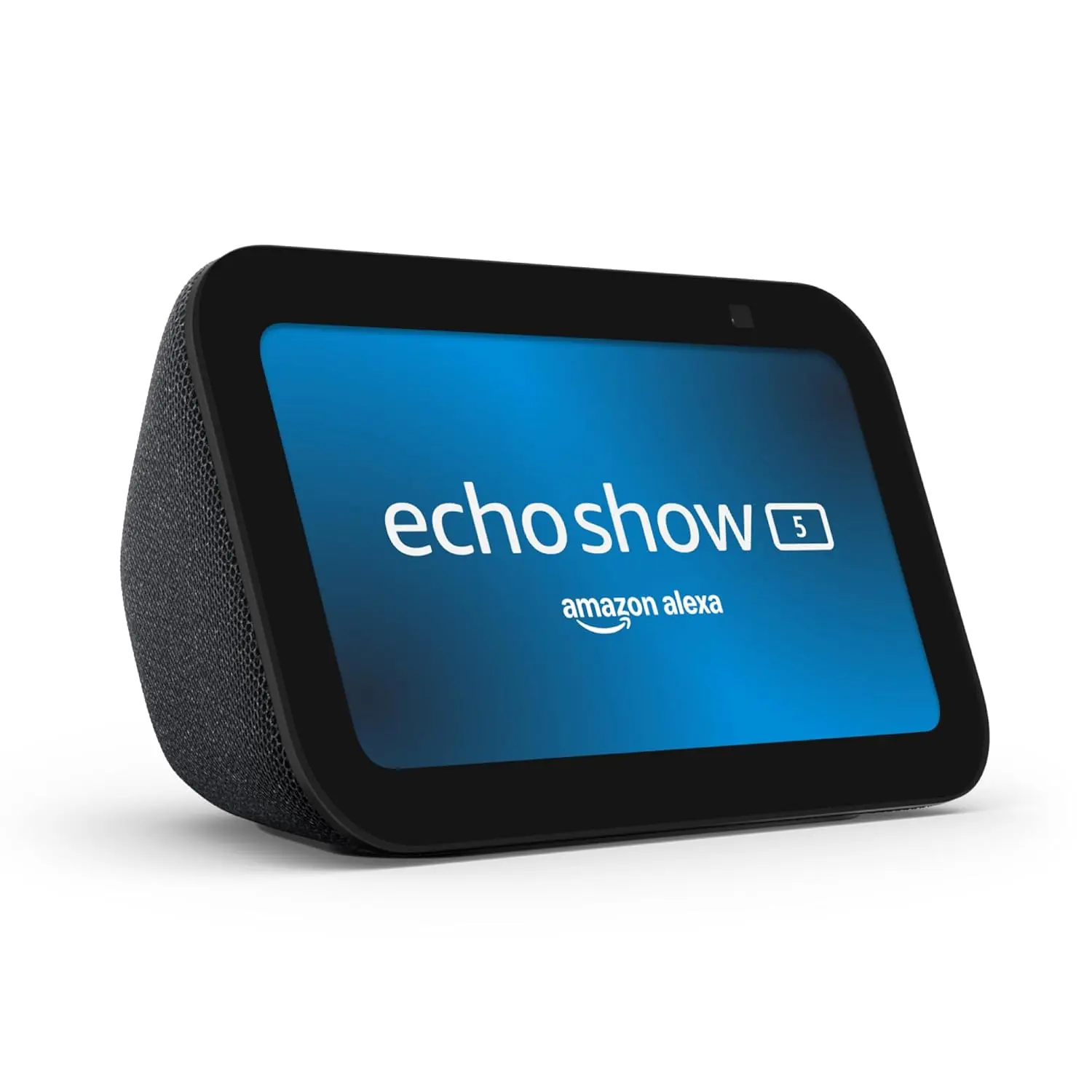 Amazon Echo Show 5 (latest model) | Smart display with Alexa, 2x bass speaker, clearer sound, camera for home monitoring, bluetooth | Charcoal