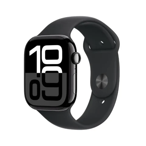 Apple Watch Series 10 GPS 46mm Smartwatch with Jet Black Aluminium Case and Always-On Retina Display