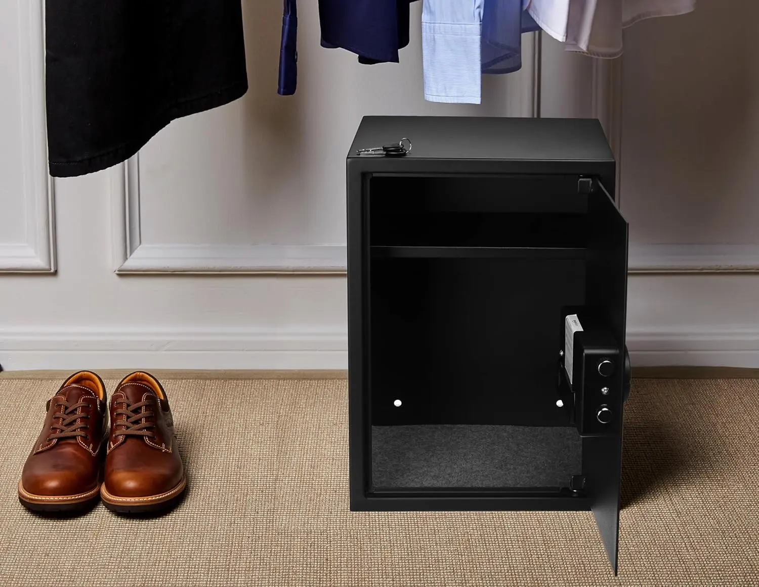 Digital Electronic Safe Locker - 58Liter Black Color - Image 2