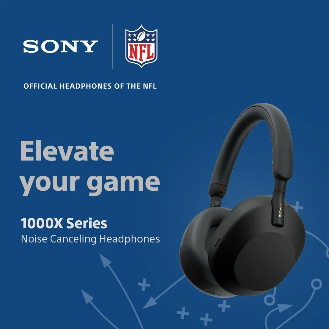 Sony WH-1000XM5 headphones combine premium sound quality, smart features and a sleek black design.