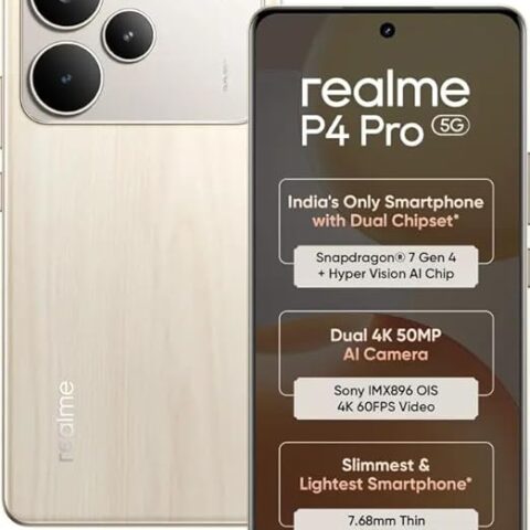 realme P4 pro 5G Smartphone 8+128GB Birch Wood, 6.8-inch Screen, 144Hz Display,7000mAh Battery,80W Ultra Charge, 108MP AI Camera,Snapdragon® 7 Gen 4 Chipset, IP65