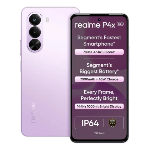 realme P4X 5G Smartphone 6.72 inch, 7000mAh Battery, 45W Fast Charging Dimensity 7400 Ultra 4nm Octa-core chipset Processor (Pink, 128, GB, 6, GB)